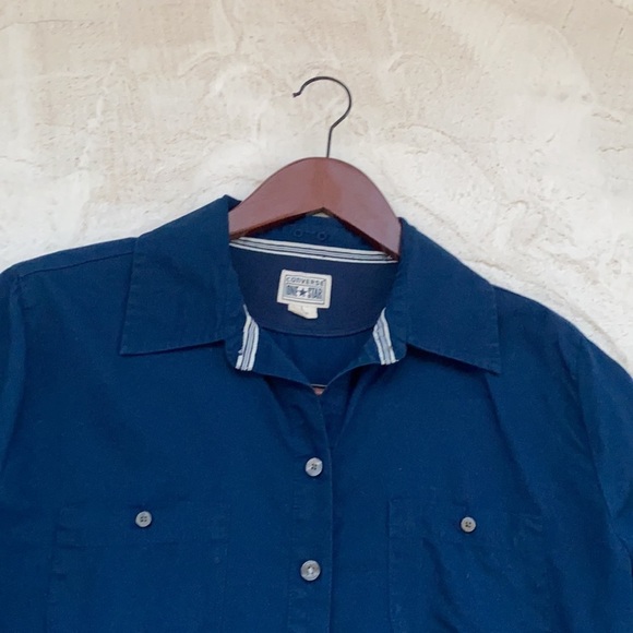 Converse Woman’s Blue Blouse Size L - Picture 8 of 9